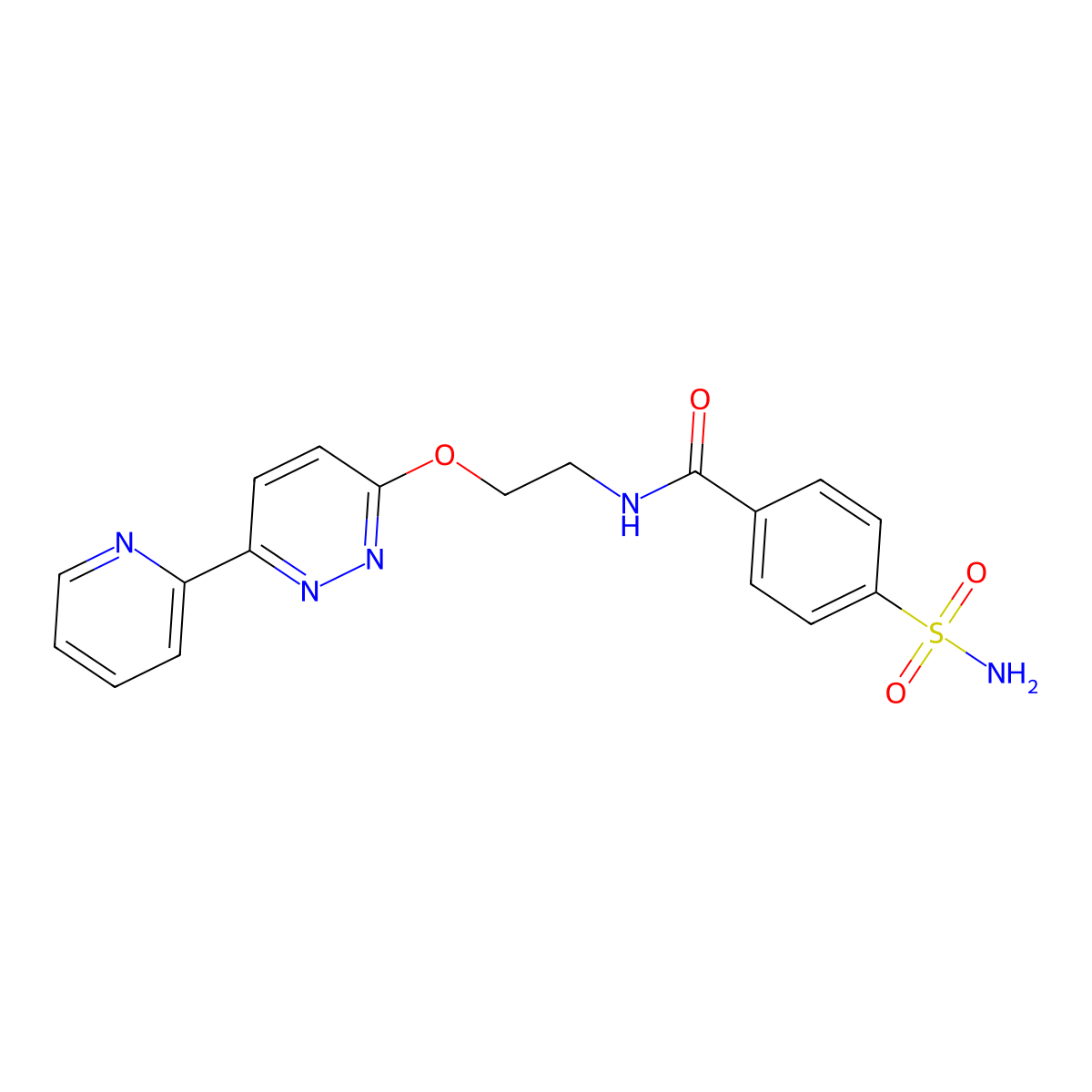 N-(2-((6-(pyridin-2-yl)pyridazin-3-yl)oxy)ethyl)-4-sulfamoylbenzamide molecular structure, CAS 1286698-40-5