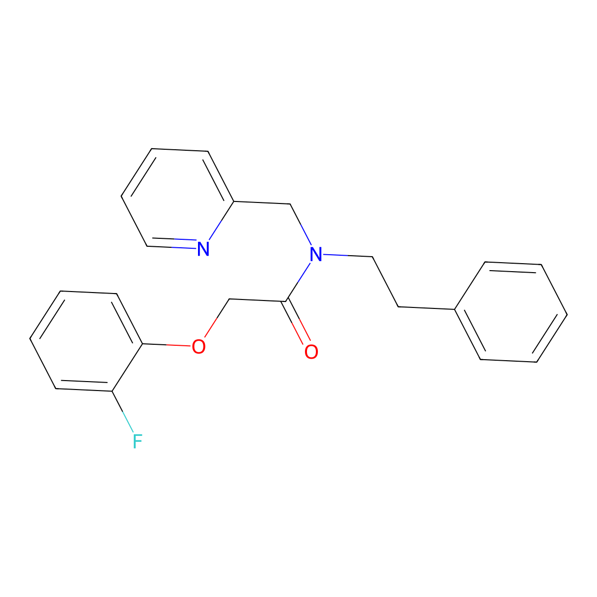2-(2-fluorophenoxy)-N-phenethyl-N-(pyridin-2-ylmethyl)acetamide molecular structure, CAS 1286698-48-3