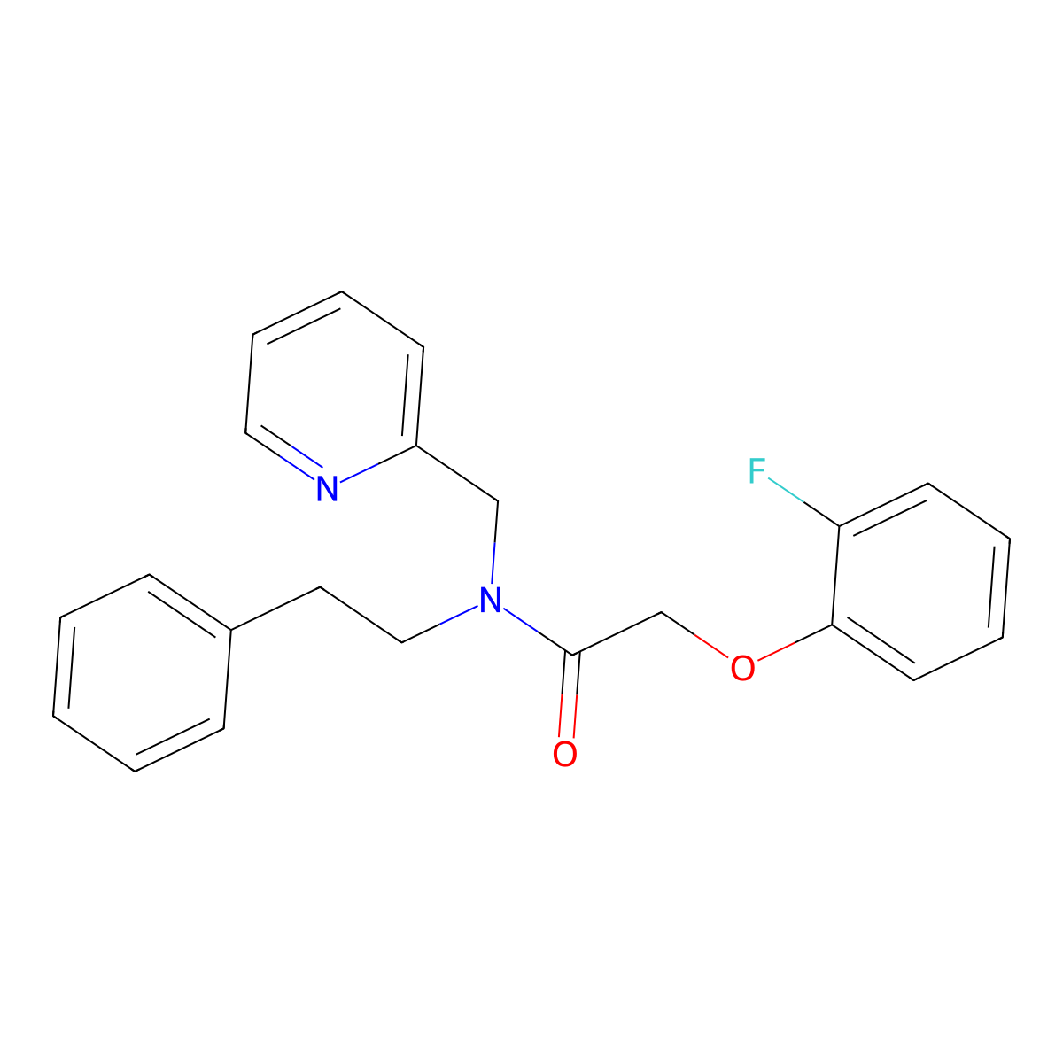 2-(2-fluorophenoxy)-N-phenethyl-N-(pyridin-2-ylmethyl)acetamide molecular structure, CAS 1286698-48-3