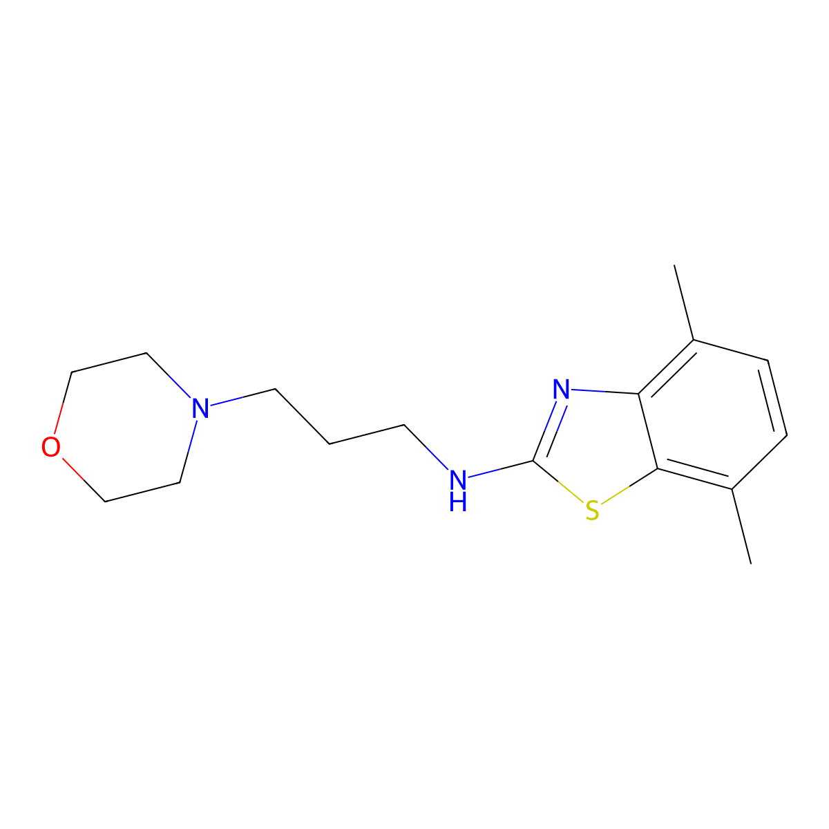 4,7-dimethyl-N-(3-morpholinopropyl)benzo[d]thiazol-2-amine molecular structure, CAS 1286698-89-2