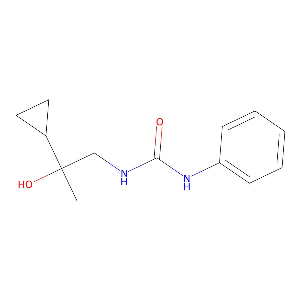 1-(2-Cyclopropyl-2-hydroxypropyl)-3-phenylurea molecular structure, CAS 1286699-16-8