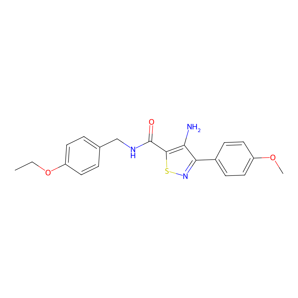 4-amino-N-(4-ethoxybenzyl)-3-(4-methoxyphenyl)isothiazole-5-carboxamide molecular structure, CAS 1286699-83-9