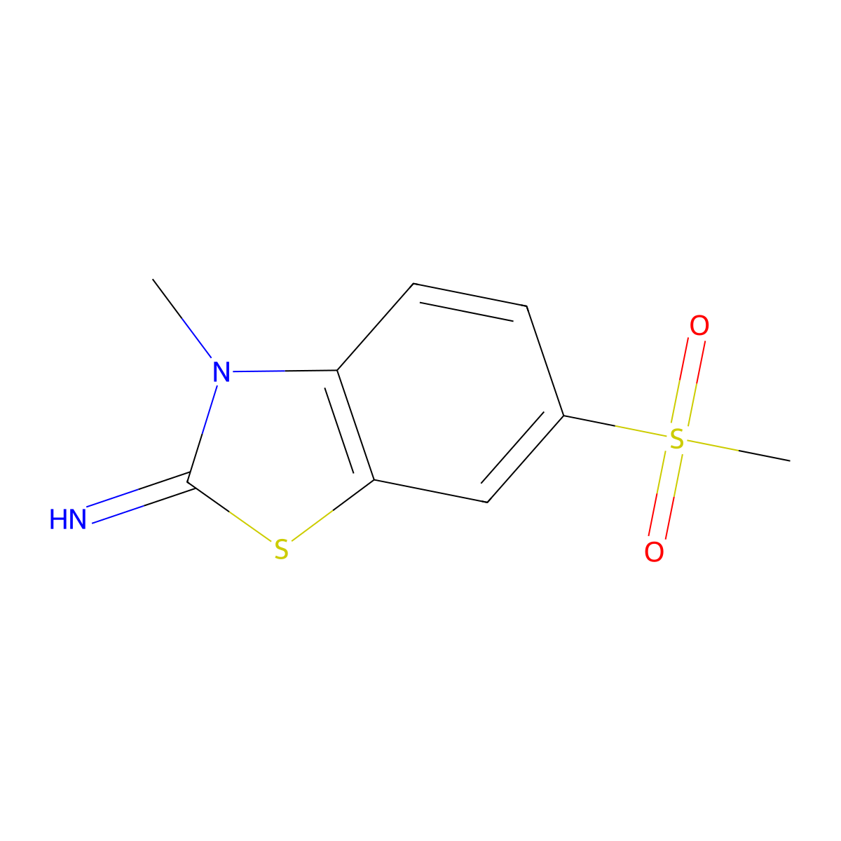 3-methyl-6-(methylsulfonyl)benzo[d]thiazol-2(3H)-imine molecular structure, CAS 1286699-99-7