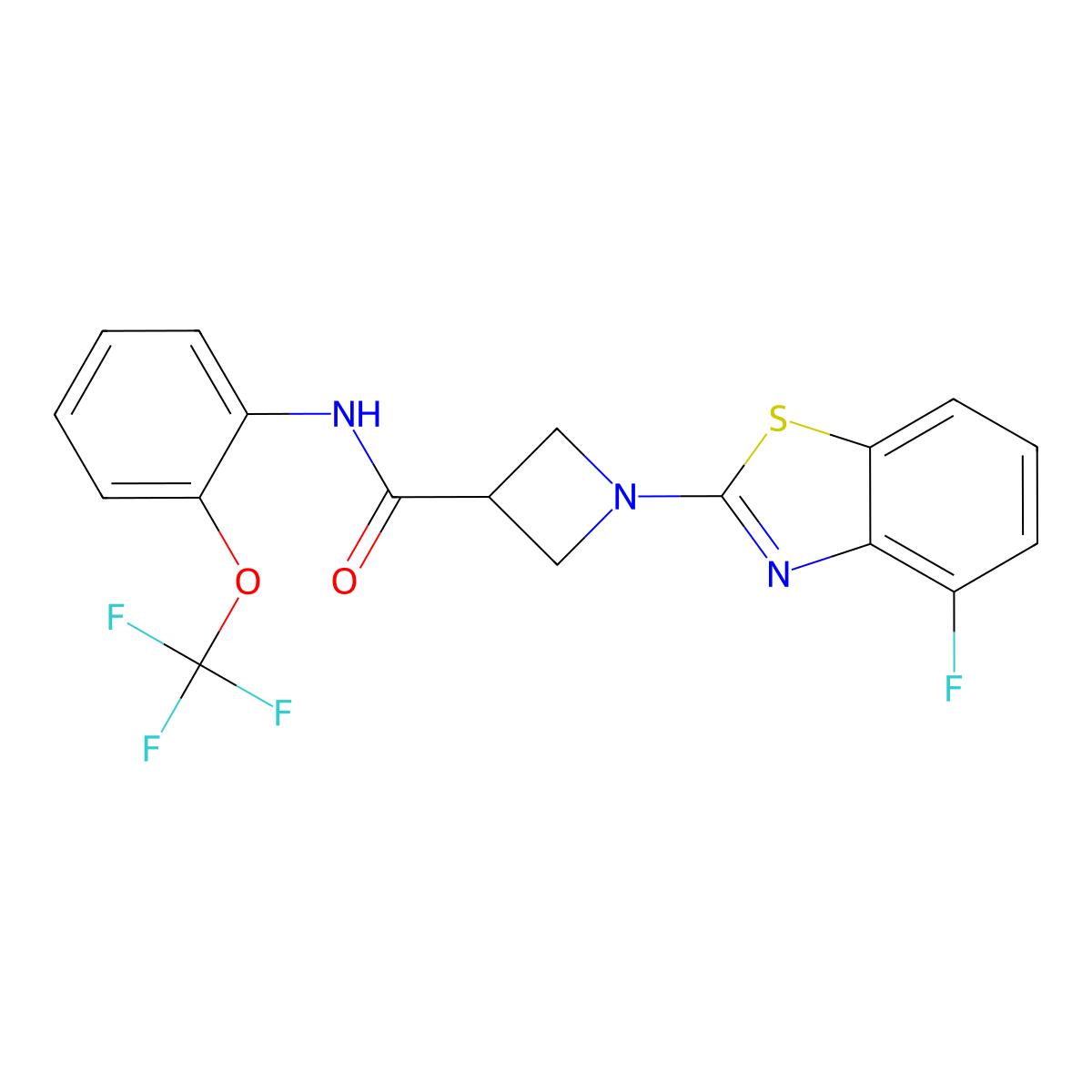 1-(4-fluorobenzo[d]thiazol-2-yl)-N-(2-(trifluoromethoxy)phenyl)azetidine-3-carboxamide molecular structure, CAS 1286702-11-1
