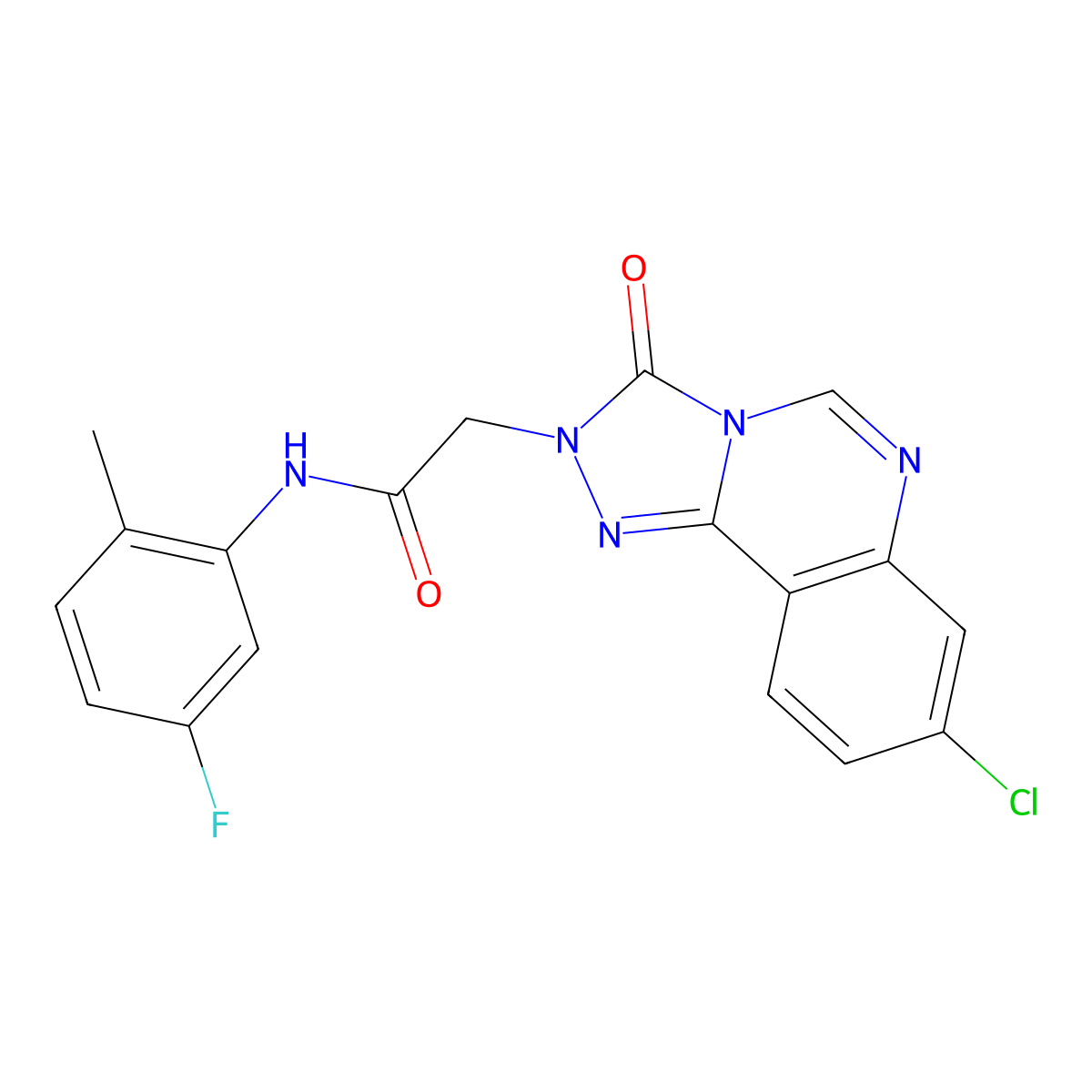 2-(8-chloro-3-oxo-[1,2,4]triazolo[4,3-c]quinazolin-2(3H)-yl)-N-(5-fluoro-2-methylphenyl)acetamide molecular structure, CAS 1286702-81-5