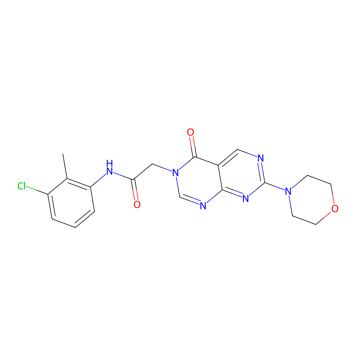 N-(3-chloro-2-methylphenyl)-2-[7-(morpholin-4-yl)-4-oxo-3H,4H-pyrimido[4,5-d][1,3]diazin-3-yl]acetamide molecular structure, CAS 1286702-96-2
