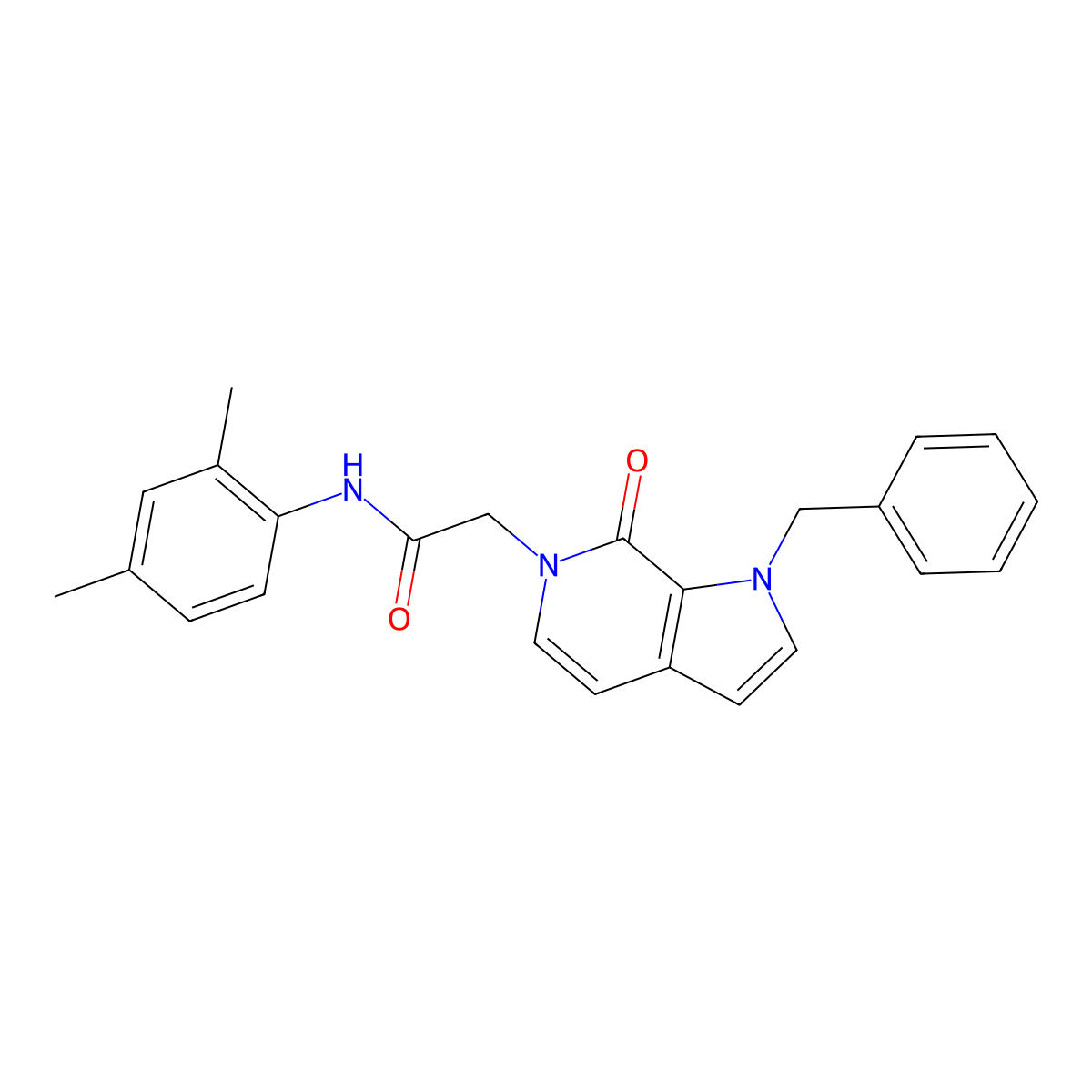 2-{1-benzyl-7-oxo-1H,6H,7H-pyrrolo[2,3-c]pyridin-6-yl}-N-(2,4-dimethylphenyl)acetamide molecular structure, CAS 1286703-07-8