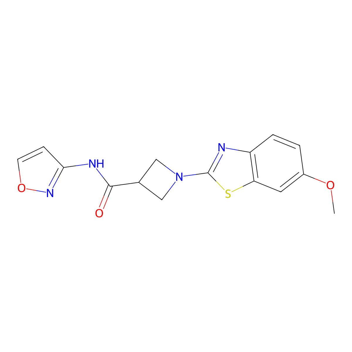 N-(isoxazol-3-yl)-1-(6-methoxybenzo[d]thiazol-2-yl)azetidine-3-carboxamide molecular structure, CAS 1286703-86-3