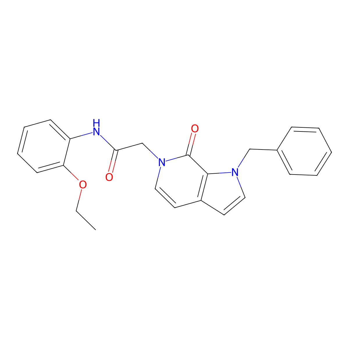 2-(1-benzyl-7-oxo-1H-pyrrolo[2,3-c]pyridin-6(7H)-yl)-N-(2-ethoxyphenyl)acetamide molecular structure, CAS 1286704-94-6