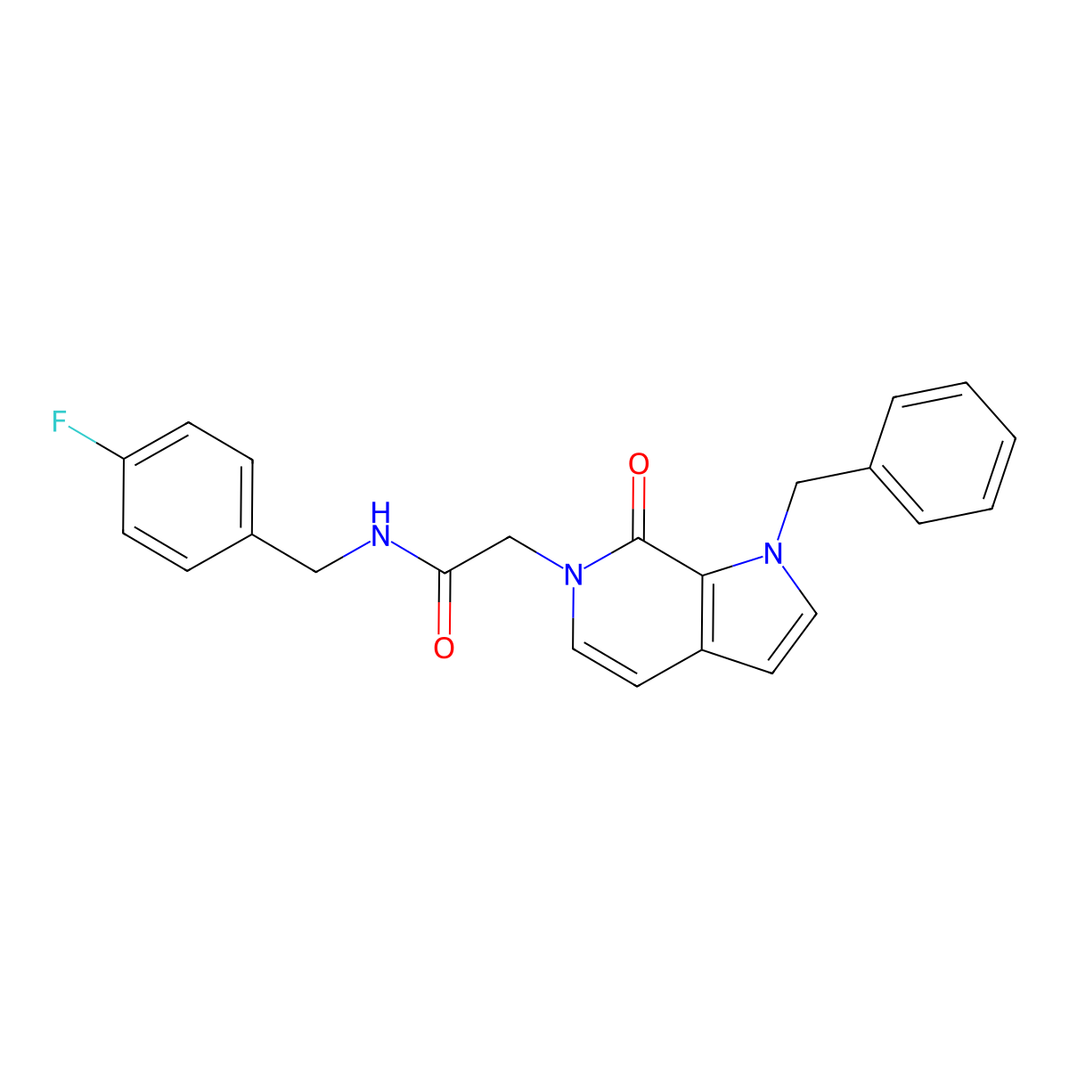 2-(1-benzyl-7-oxo-1H-pyrrolo[2,3-c]pyridin-6(7H)-yl)-N-(4-fluorobenzyl)acetamide molecular structure, CAS 1286704-98-0