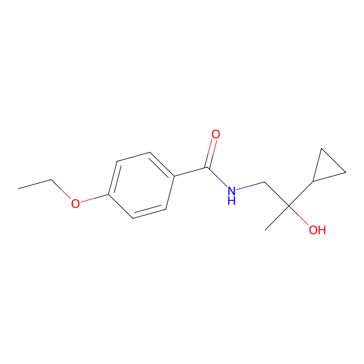 N-(2-cyclopropyl-2-hydroxypropyl)-4-ethoxybenzamide molecular structure, CAS 1286705-11-0