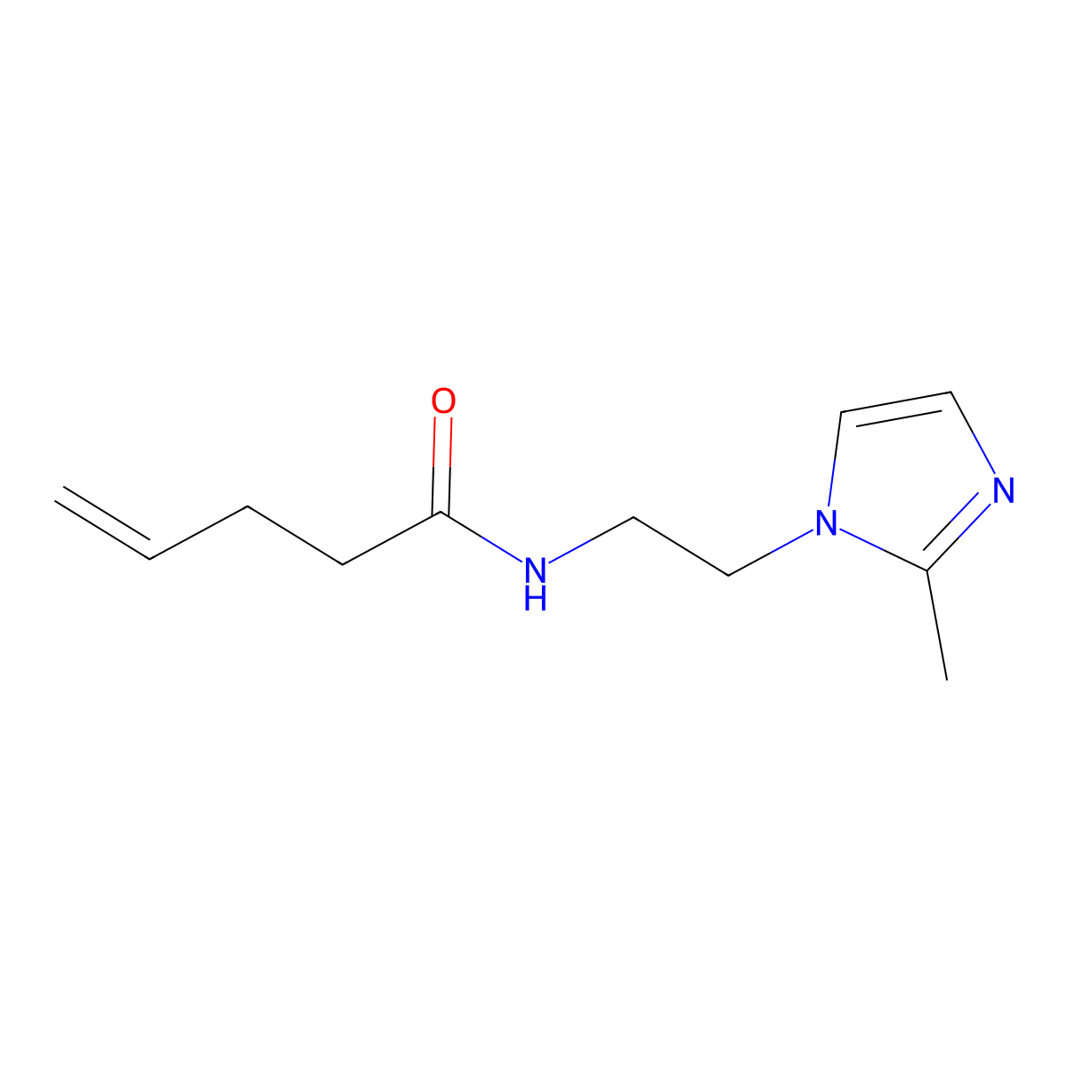 N-(2-(2-methyl-1H-imidazol-1-yl)ethyl)pent-4-enamide molecular structure, CAS 1286705-13-2