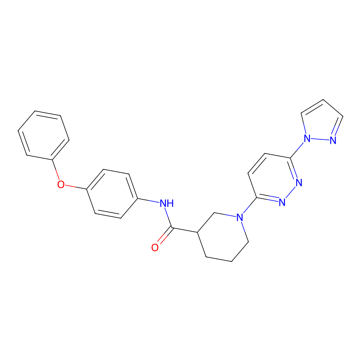 1-(6-(1H-pyrazol-1-yl)pyridazin-3-yl)-N-(4-phenoxyphenyl)piperidine-3-carboxamide molecular structure, CAS 1286705-49-4