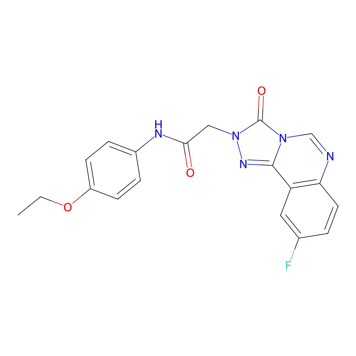 N-(4-ethoxyphenyl)-2-(9-fluoro-3-oxo-[1,2,4]triazolo[4,3-c]quinazolin-2(3H)-yl)acetamide molecular structure, CAS 1286705-69-8