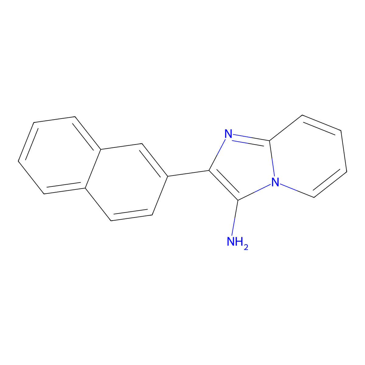 2-(Naphthalen-2-yl)imidazo[1,2-a]pyridin-3-amine molecular structure, CAS 1286705-90-5