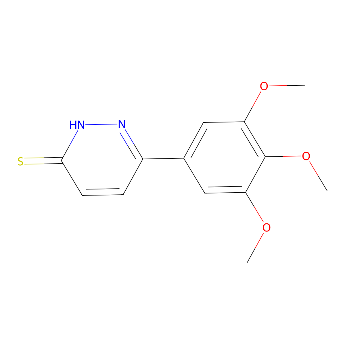 6-(3,4,5-Trimethoxyphenyl)pyridazine-3-thiol molecular structure, CAS 1286705-97-2