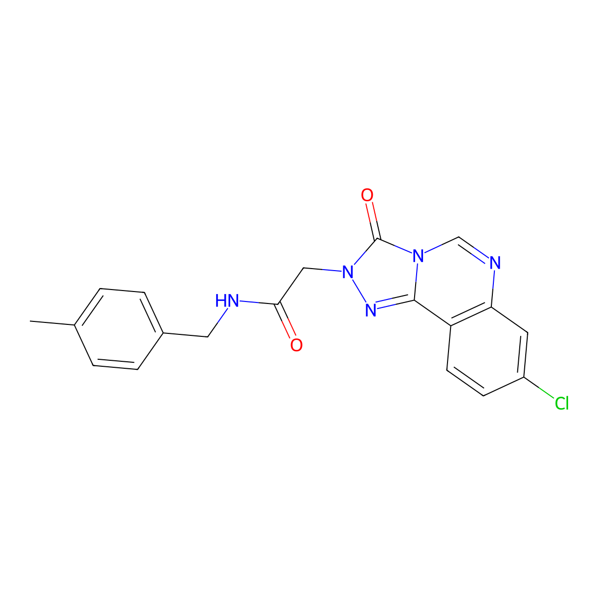 2-(8-chloro-3-oxo-[1,2,4]triazolo[4,3-c]quinazolin-2(3H)-yl)-N-(4-methylbenzyl)acetamide molecular structure, CAS 1286706-19-1