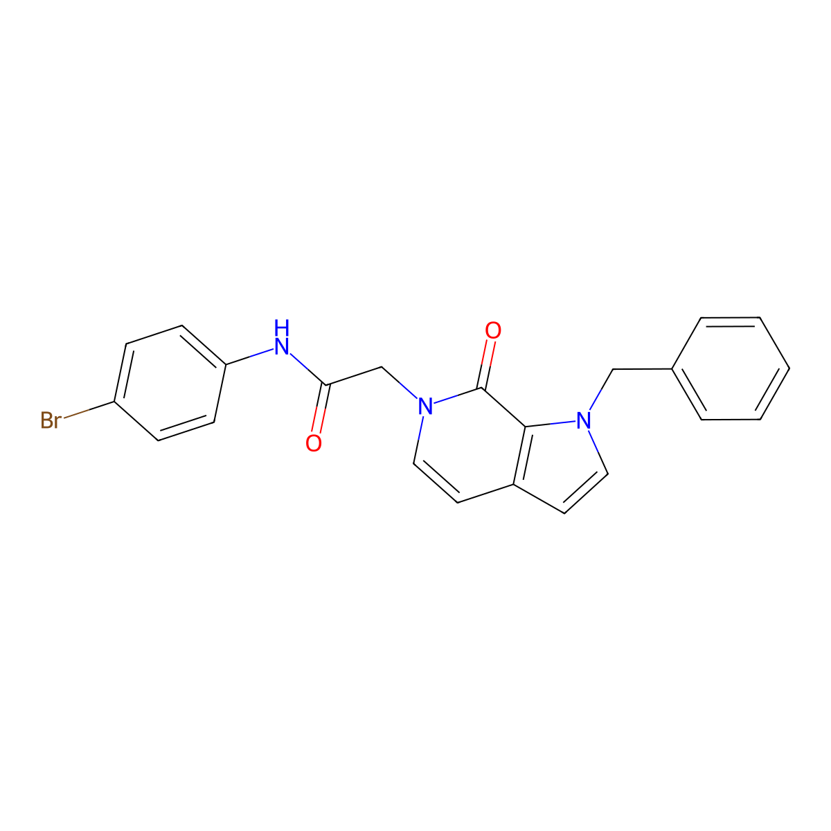 2-(1-benzyl-7-oxo-1H-pyrrolo[2,3-c]pyridin-6(7H)-yl)-N-(4-bromophenyl)acetamide molecular structure, CAS 1286707-17-2