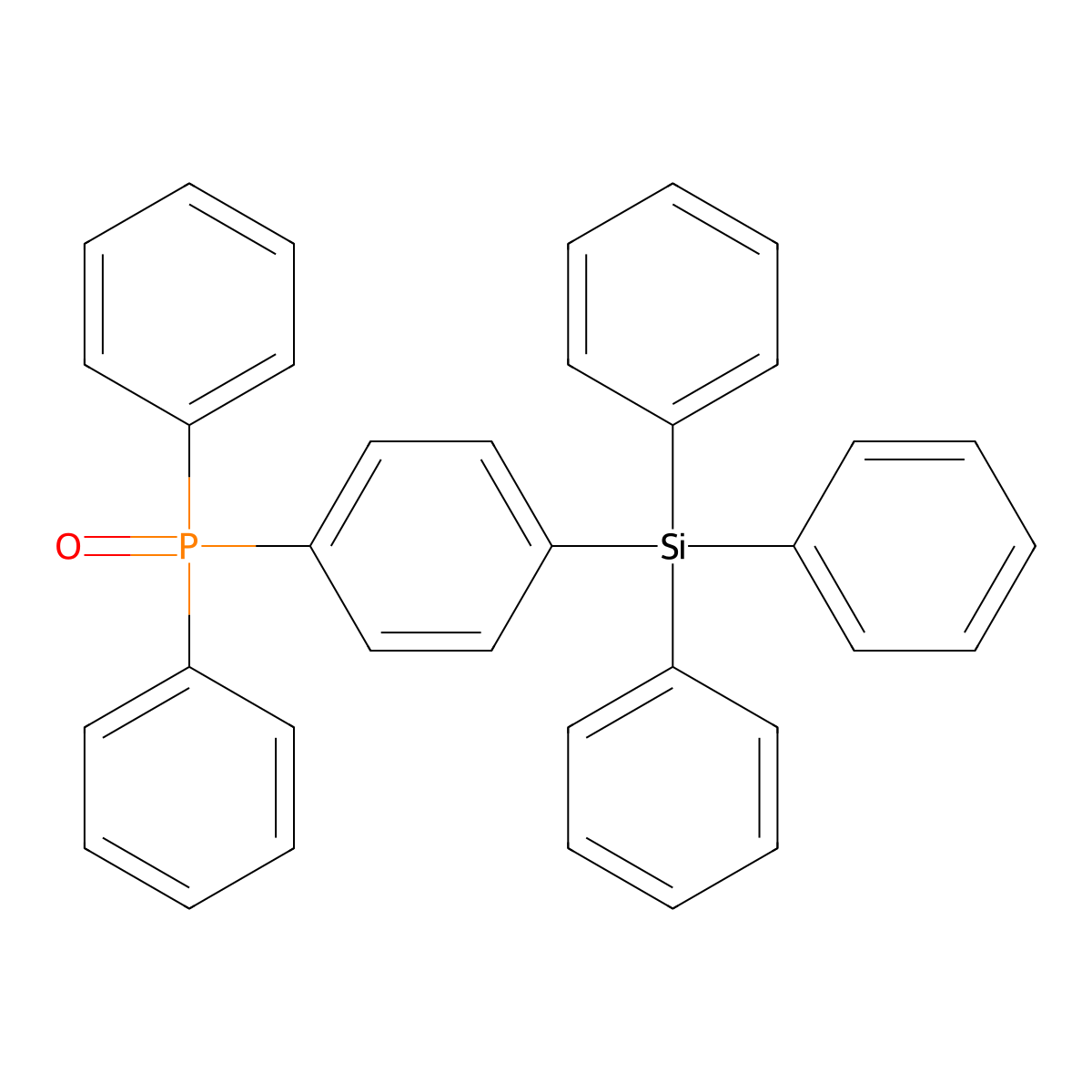 Diphenylphosphine oxide-4-(triphenylsilyl)phenyl molecular structure, CAS 1286708-86-8