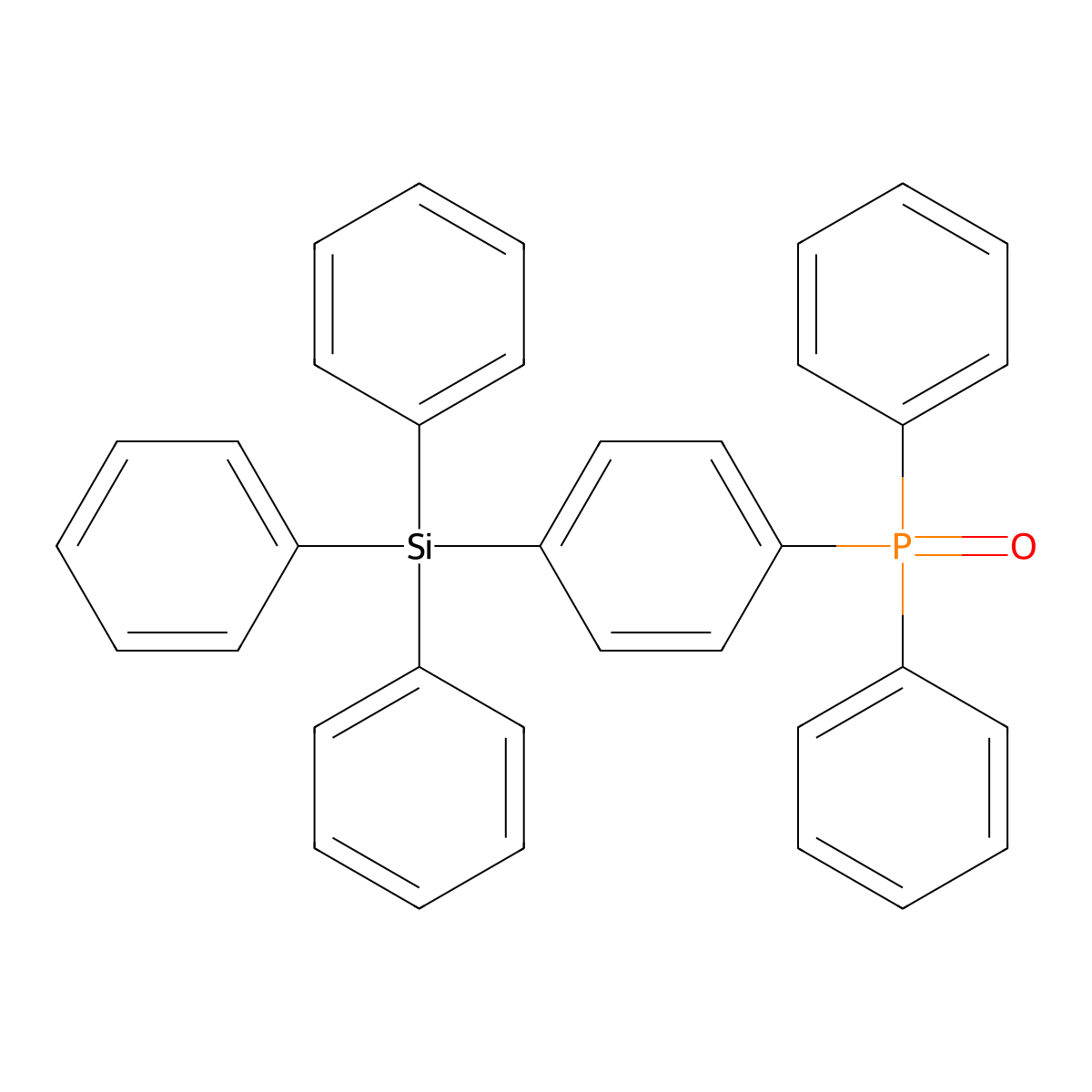 Diphenylphosphine oxide-4-(triphenylsilyl)phenyl molecular structure, CAS 1286708-86-8