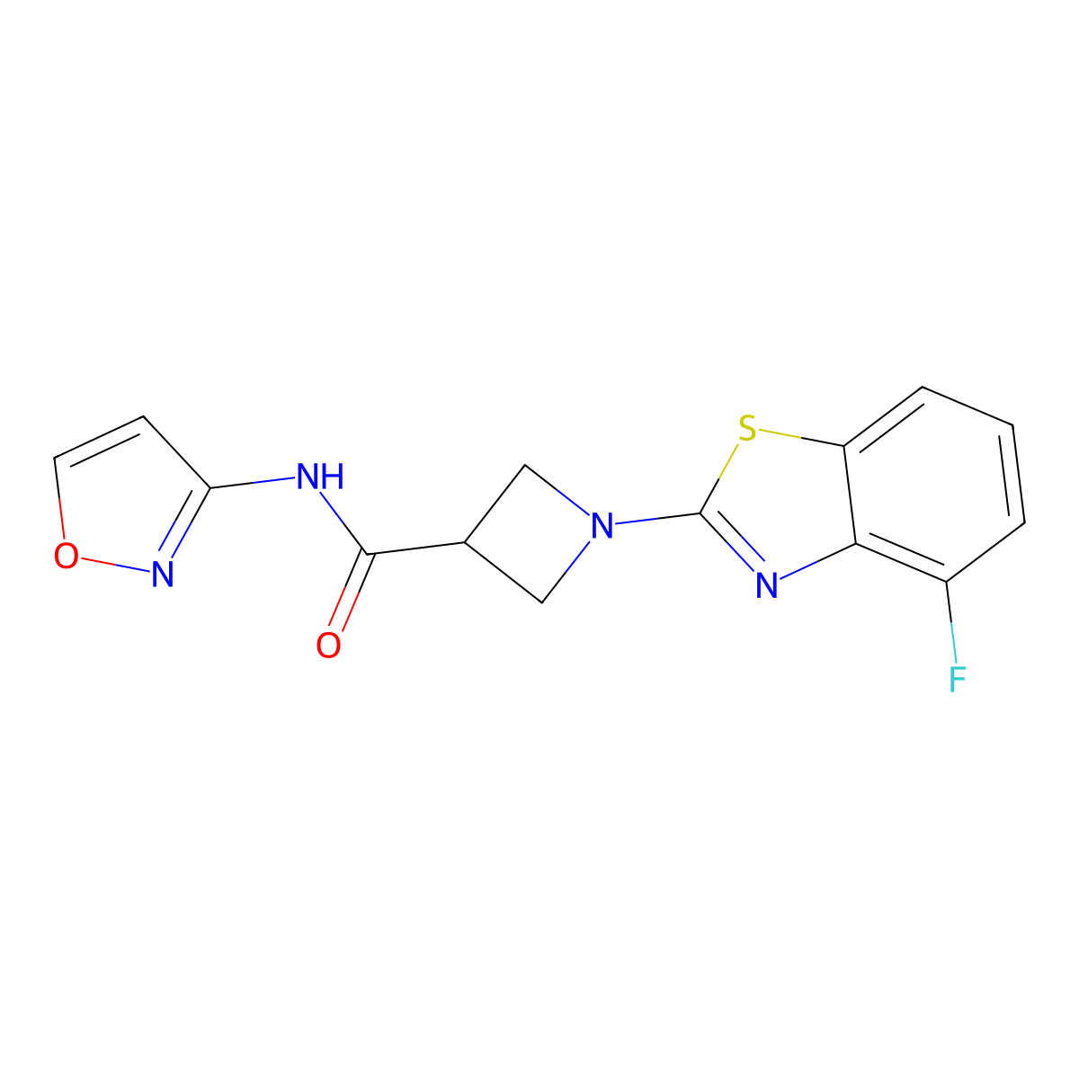 1-(4-fluorobenzo[d]thiazol-2-yl)-N-(isoxazol-3-yl)azetidine-3-carboxamide molecular structure, CAS 1286709-34-9