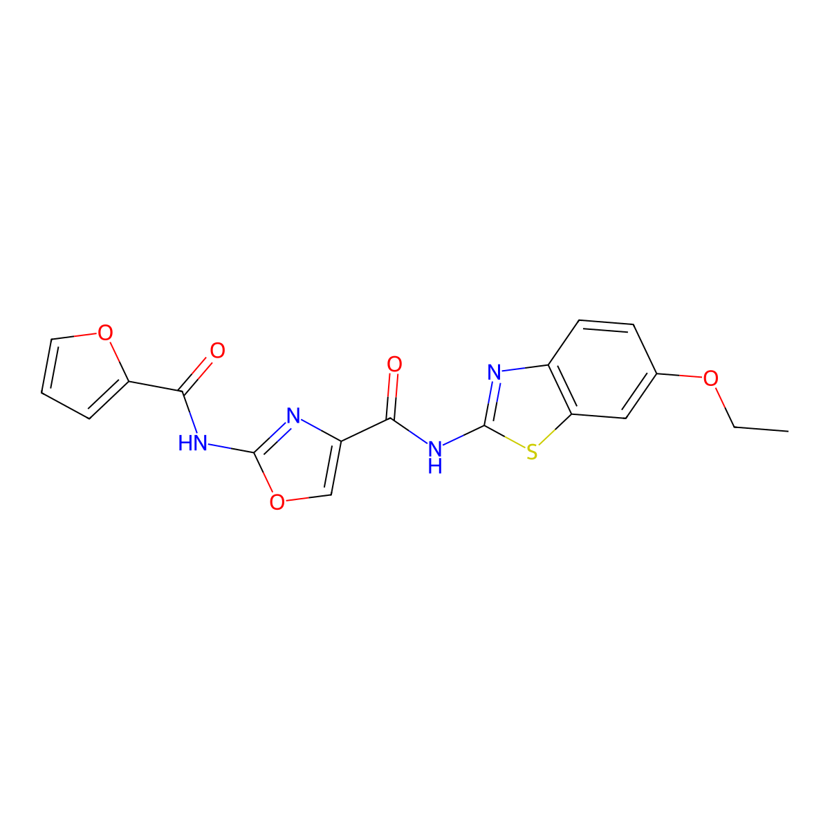 N-(6-ethoxybenzo[d]thiazol-2-yl)-2-(furan-2-carboxamido)oxazole-4-carboxamide molecular structure, CAS 1286709-50-9