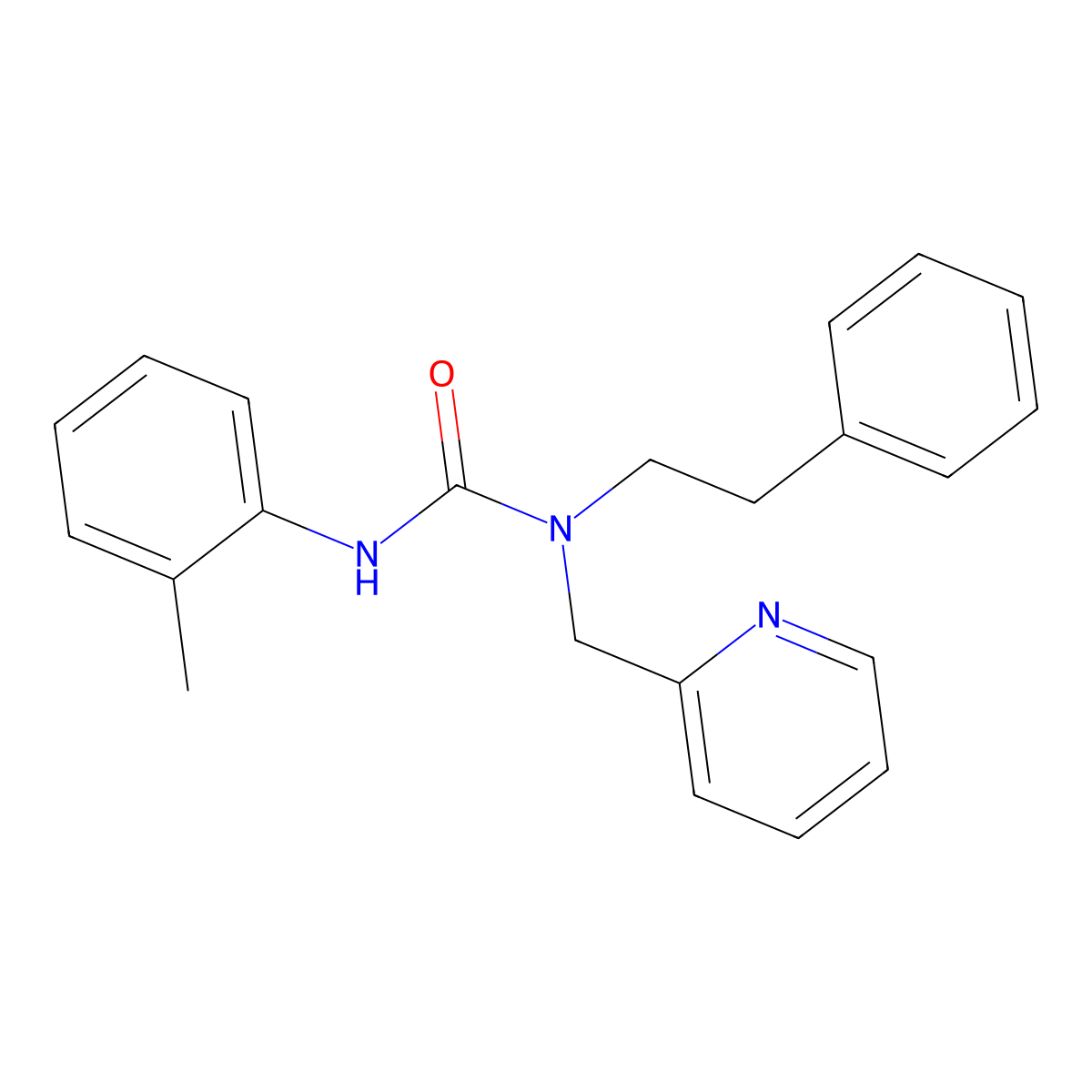 1-Phenethyl-1-(pyridin-2-ylmethyl)-3-(o-tolyl)urea molecular structure, CAS 1286709-98-5