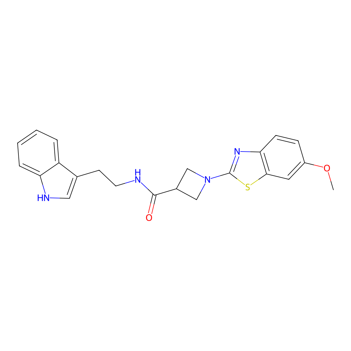 N-(2-(1H-indol-3-yl)ethyl)-1-(6-methoxybenzo[d]thiazol-2-yl)azetidine-3-carboxamide molecular structure, CAS 1286710-24-4