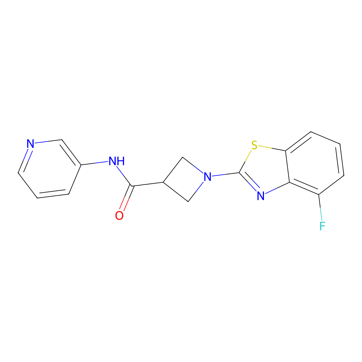 1-(4-fluorobenzo[d]thiazol-2-yl)-N-(pyridin-3-yl)azetidine-3-carboxamide molecular structure, CAS 1286710-28-8