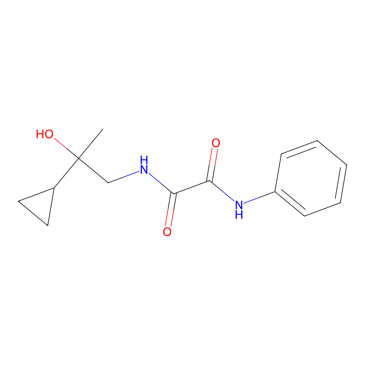N1-(2-cyclopropyl-2-hydroxypropyl)-N2-phenyloxalamide molecular structure, CAS 1286710-74-4