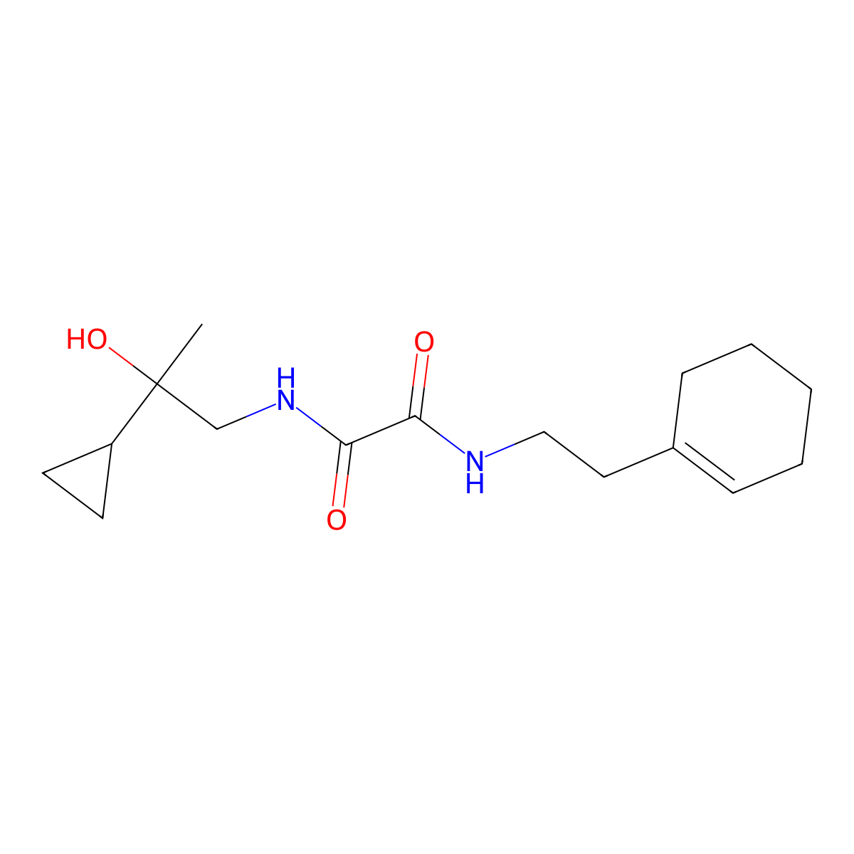N1-(2-(cyclohex-1-en-1-yl)ethyl)-N2-(2-cyclopropyl-2-hydroxypropyl)oxalamide molecular structure, CAS 1286710-78-8