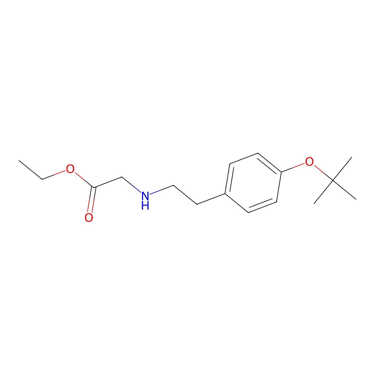 Ethyl 2-({2-[4-(tert-butoxy)phenyl]ethyl}amino)acetate molecular structure, CAS 1286711-12-3