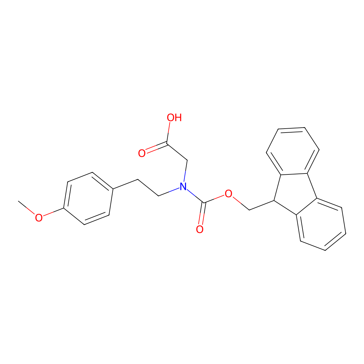 N-Fmoc-N-(2-(4-methoxyphenyl)ethyl)-Glycine molecular structure, CAS 1286711-20-3