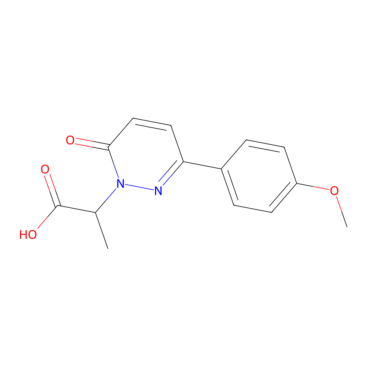 2-(3-(4-methoxyphenyl)-6-oxopyridazin-1(6H)-yl)propanoic acid molecular structure, CAS 1286711-25-8