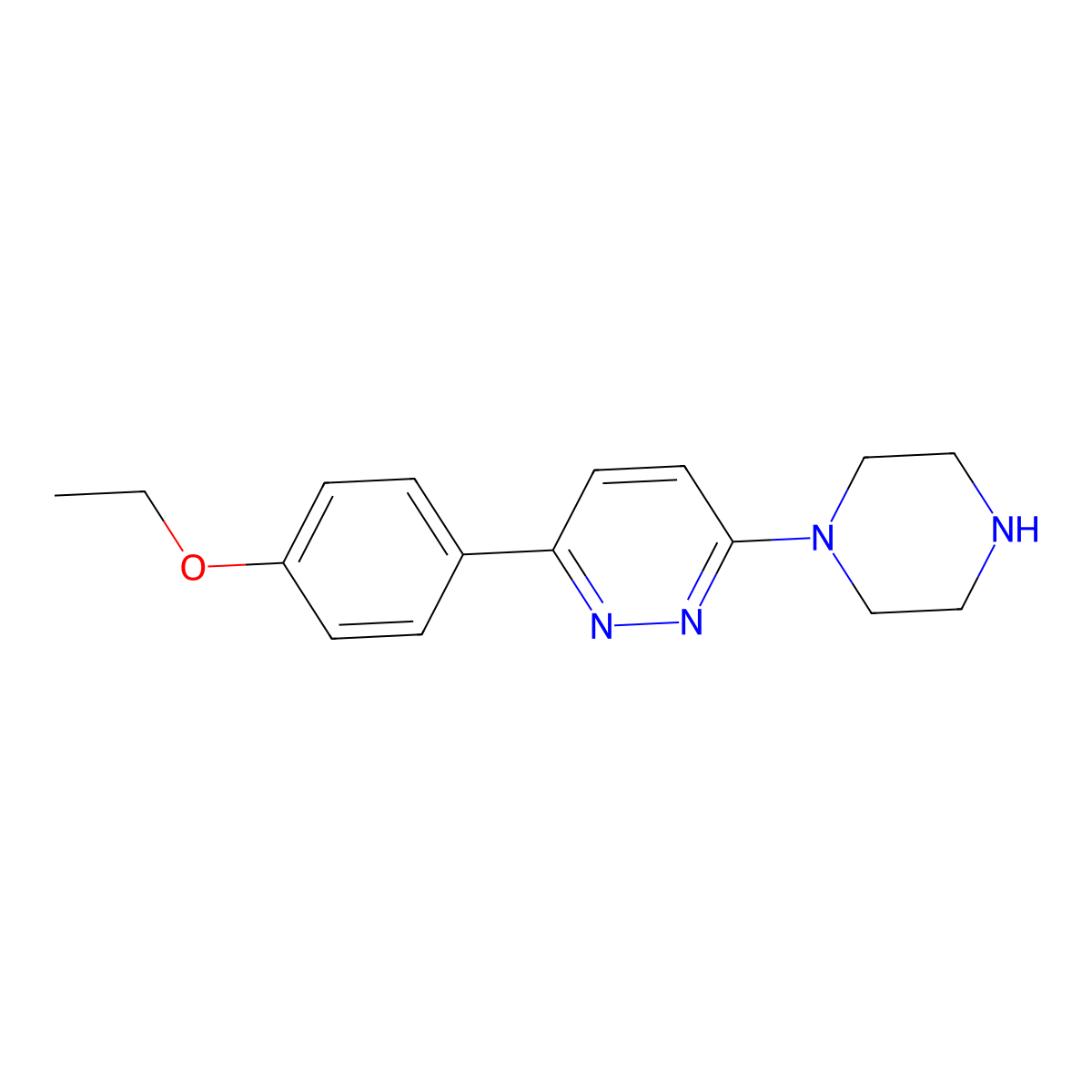 3-(4-Ethoxyphenyl)-6-(piperazin-1-yl)pyridazine molecular structure, CAS 1286711-26-9