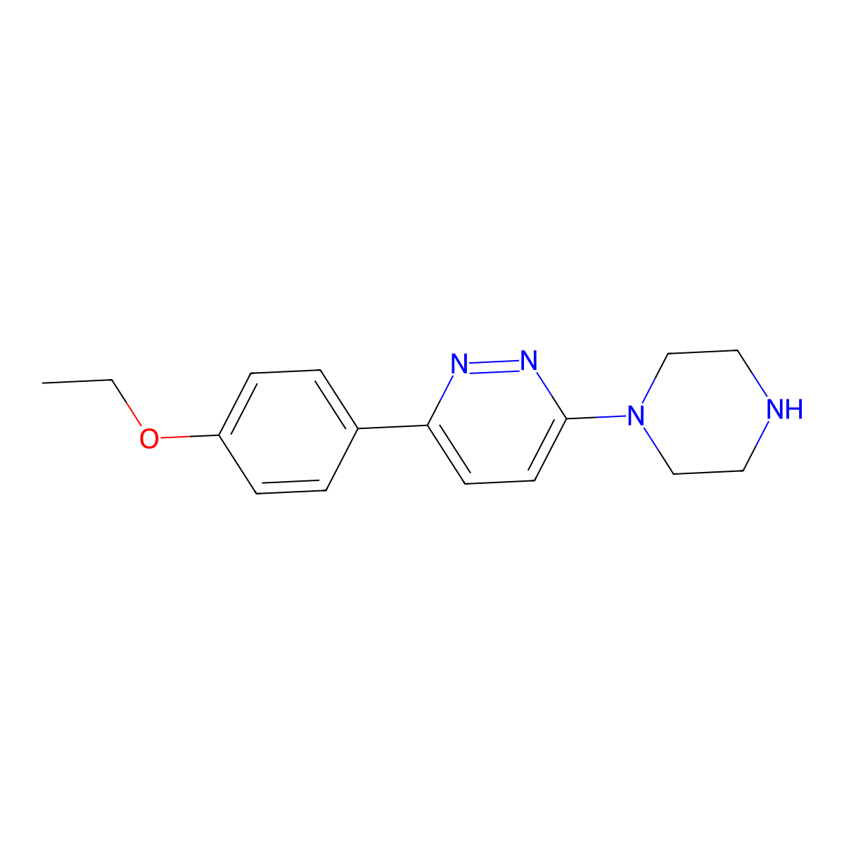 3-(4-Ethoxyphenyl)-6-(piperazin-1-yl)pyridazine molecular structure, CAS 1286711-26-9