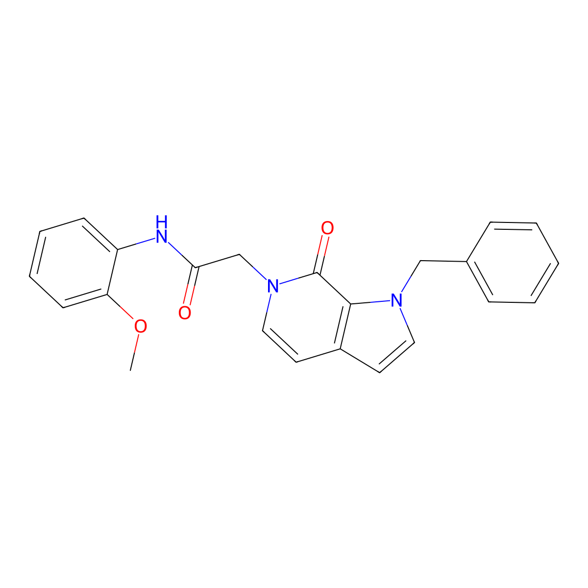 2-(1-benzyl-7-oxo-1H-pyrrolo[2,3-c]pyridin-6(7H)-yl)-N-(2-methoxyphenyl)acetamide molecular structure, CAS 1286711-62-3