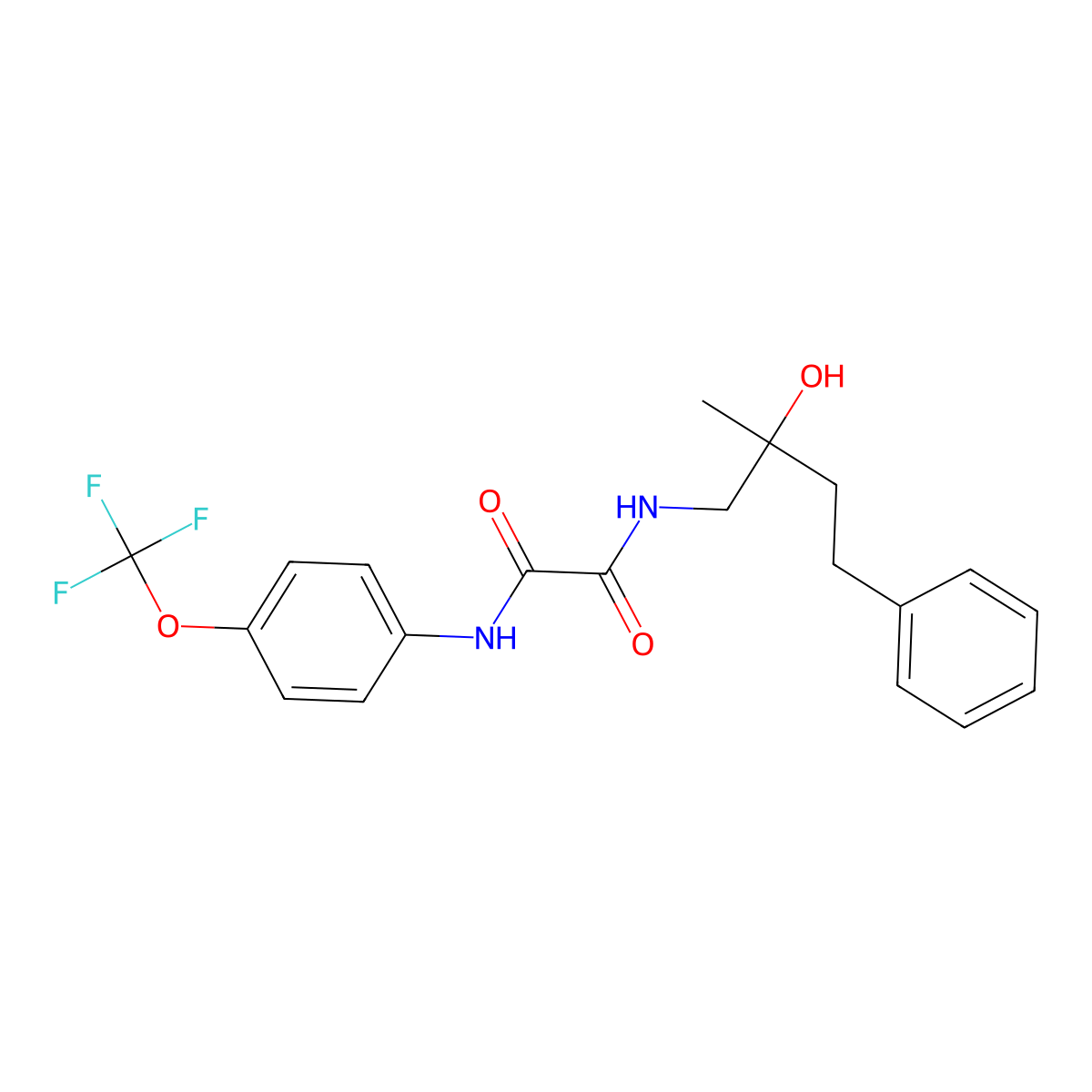N1-(2-hydroxy-2-methyl-4-phenylbutyl)-N2-(4-(trifluoromethoxy)phenyl)oxalamide molecular structure, CAS 1286711-86-1