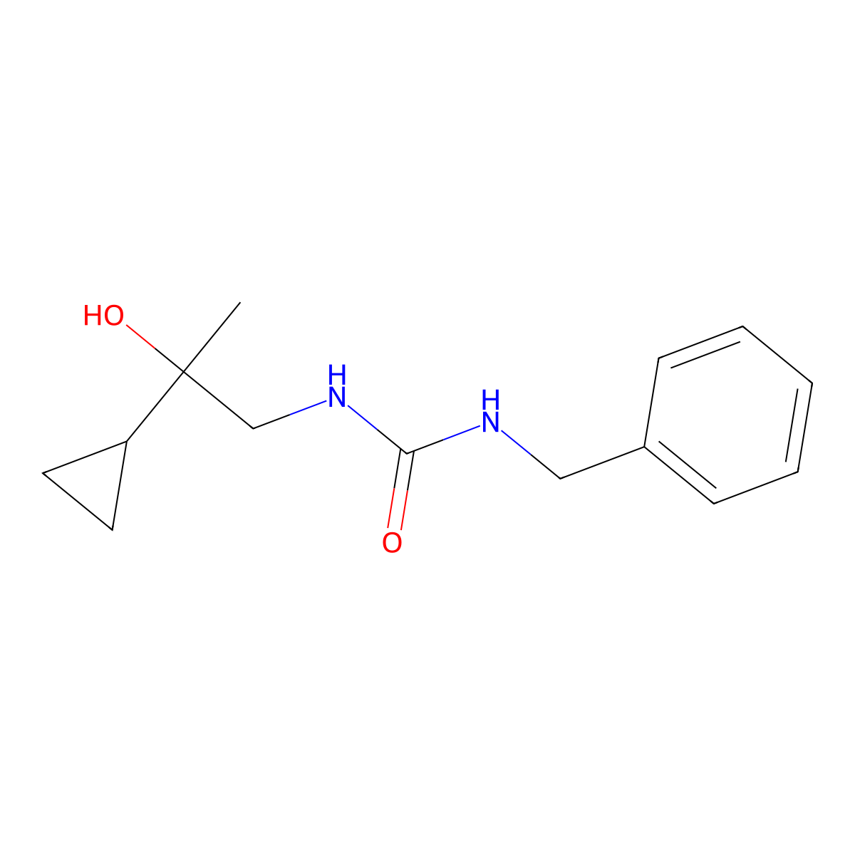 1-Benzyl-3-(2-cyclopropyl-2-hydroxypropyl)urea molecular structure, CAS 1286711-90-7