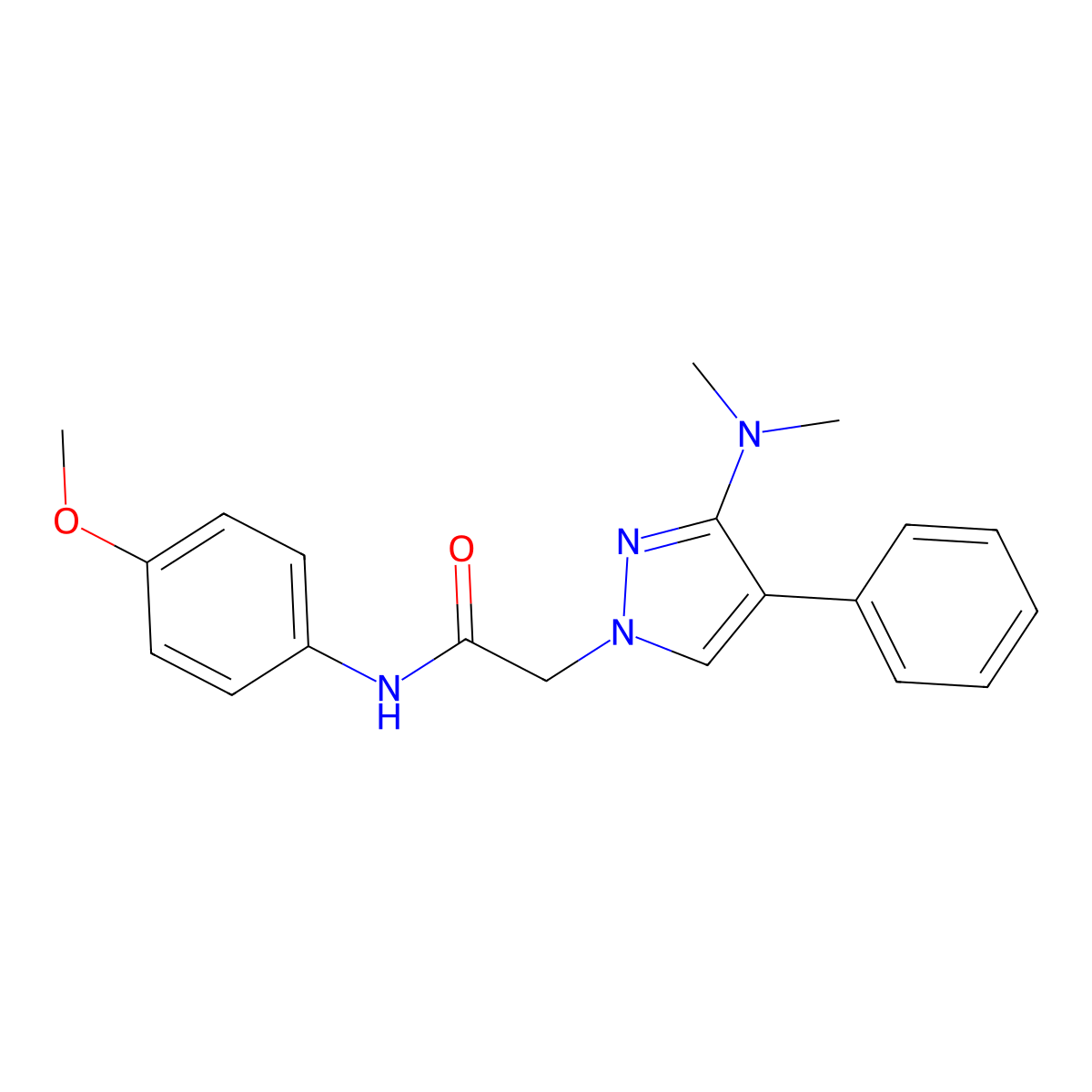 2-(3-(dimethylamino)-4-phenyl-1H-pyrazol-1-yl)-N-(4-methoxyphenyl)acetamide molecular structure, CAS 1286713-29-8