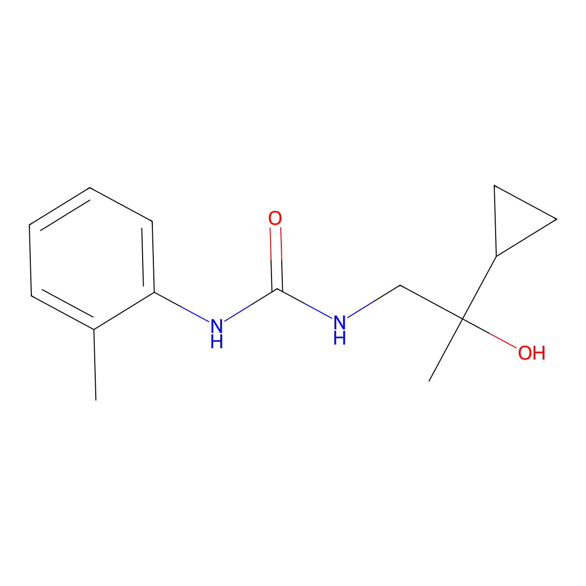1-(2-Cyclopropyl-2-hydroxypropyl)-3-(o-tolyl)urea molecular structure, CAS 1286713-44-7