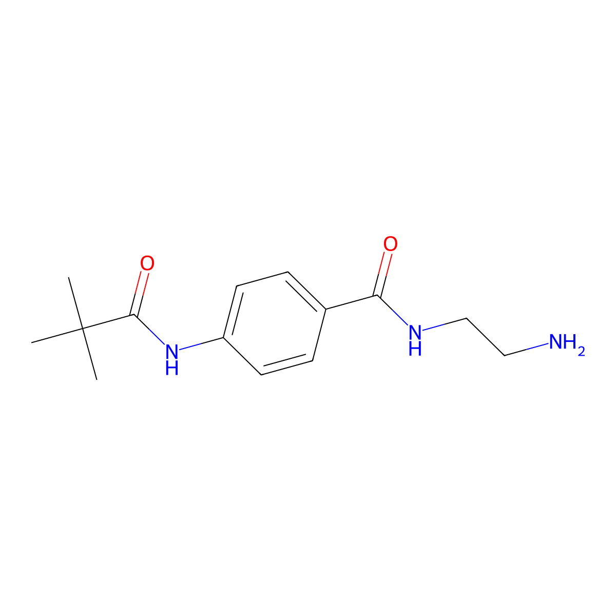 N-(2-aminoethyl)-4-pivalamidobenzamide molecular structure, CAS 1286713-56-1