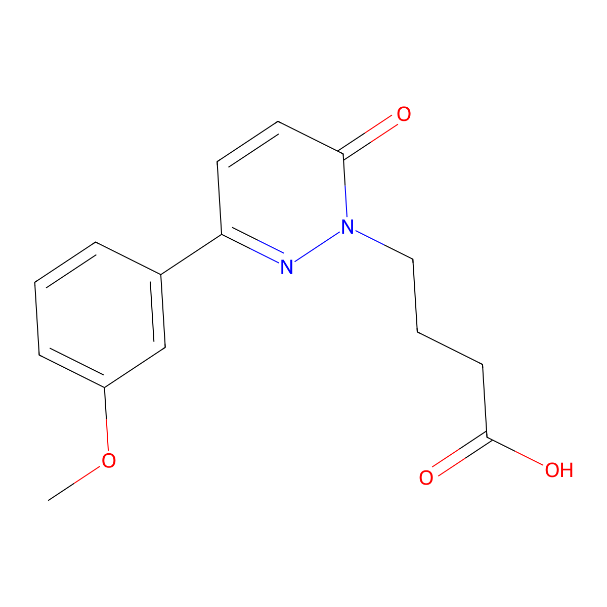 4-(3-(3-methoxyphenyl)-6-oxopyridazin-1(6H)-yl)butanoic acid molecular structure, CAS 1286713-67-4
