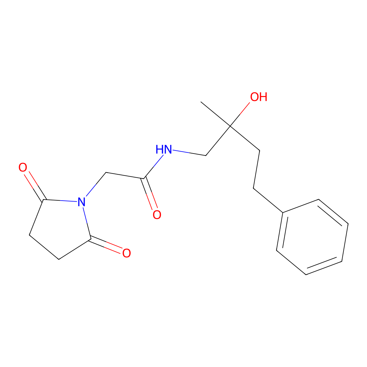2-(2,5-dioxopyrrolidin-1-yl)-N-(2-hydroxy-2-methyl-4-phenylbutyl)acetamide molecular structure, CAS 1286714-31-5
