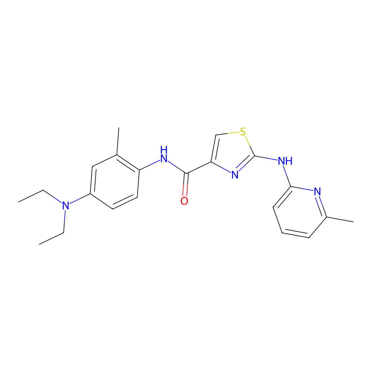 N-(4-(diethylamino)-2-methylphenyl)-2-((6-methylpyridin-2-yl)amino)thiazole-4-carboxamide molecular structure, CAS 1286714-91-7