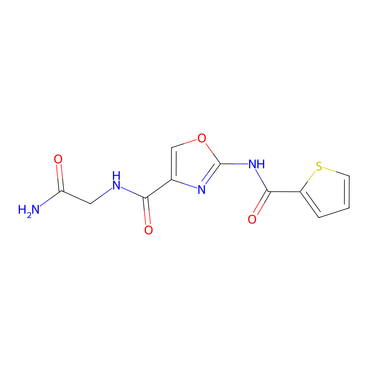 N-(2-amino-2-oxoethyl)-2-(thiophene-2-carboxamido)oxazole-4-carboxamide molecular structure, CAS 1286717-03-0