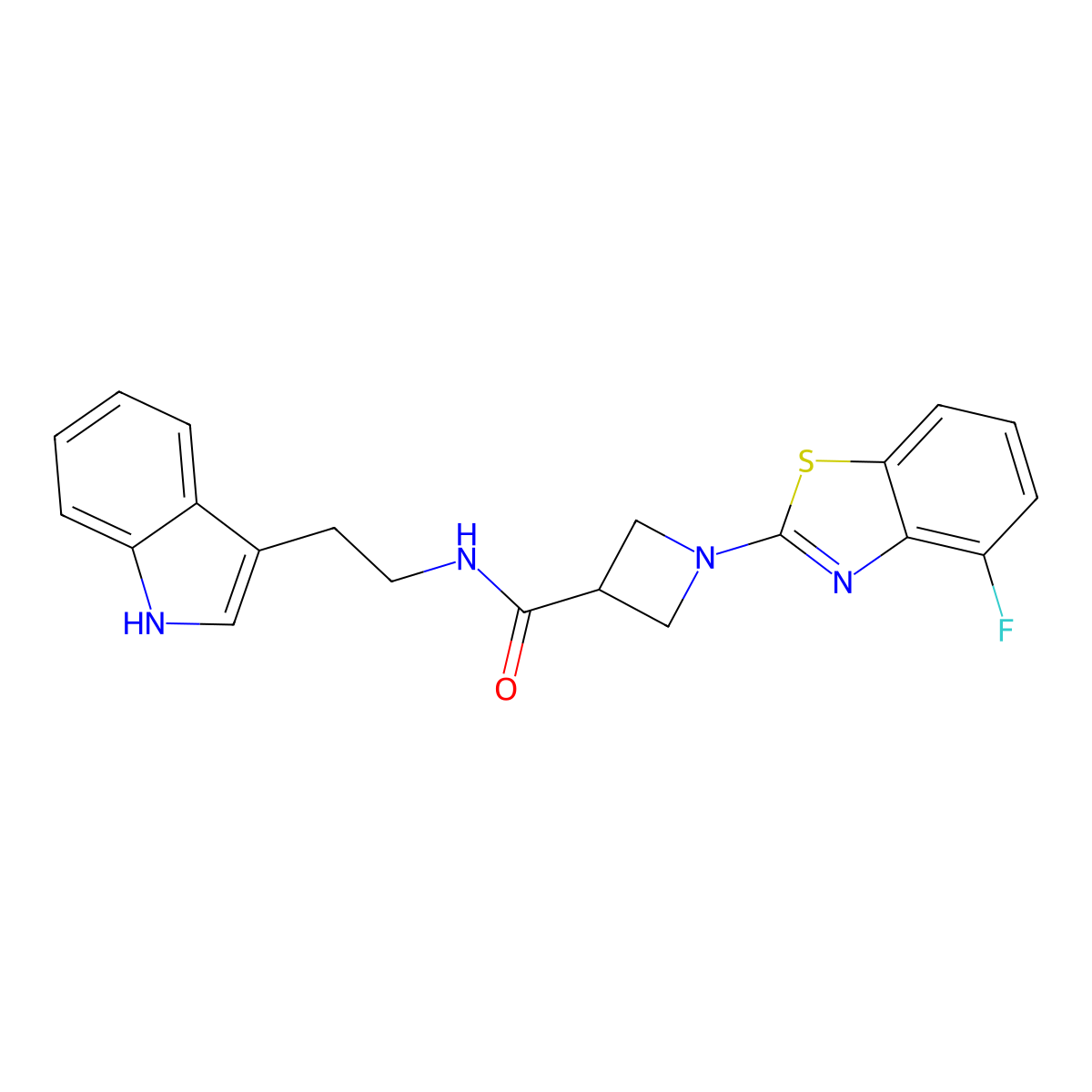 N-(2-(1H-indol-3-yl)ethyl)-1-(4-fluorobenzo[d]thiazol-2-yl)azetidine-3-carboxamide molecular structure, CAS 1286717-12-1