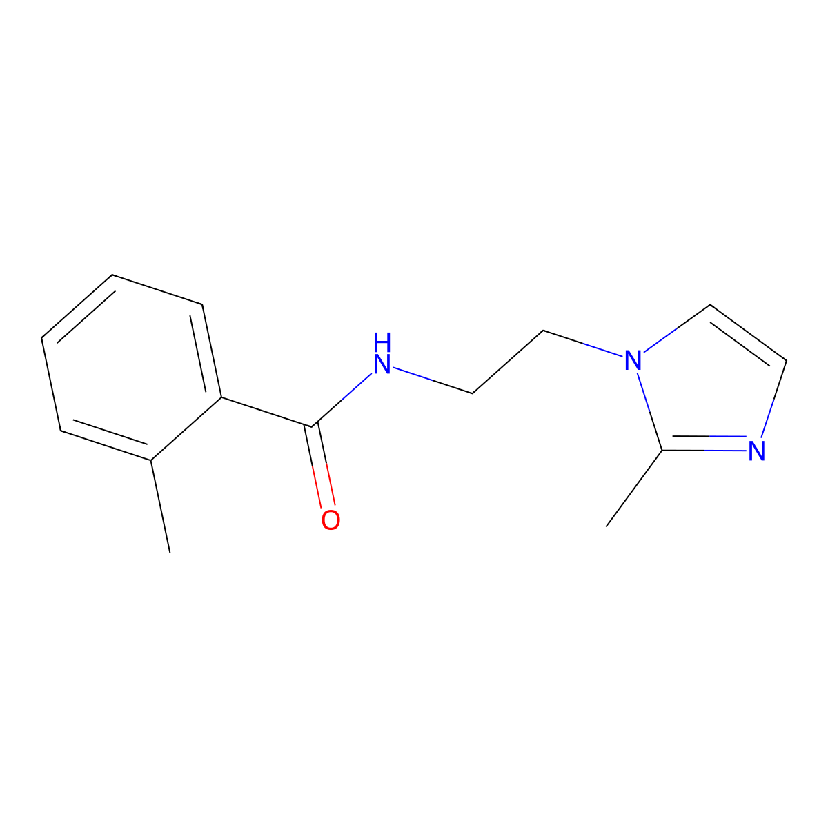 2-methyl-N-[2-(2-methyl-1H-imidazol-1-yl)ethyl]benzamide molecular structure, CAS 1286717-77-8