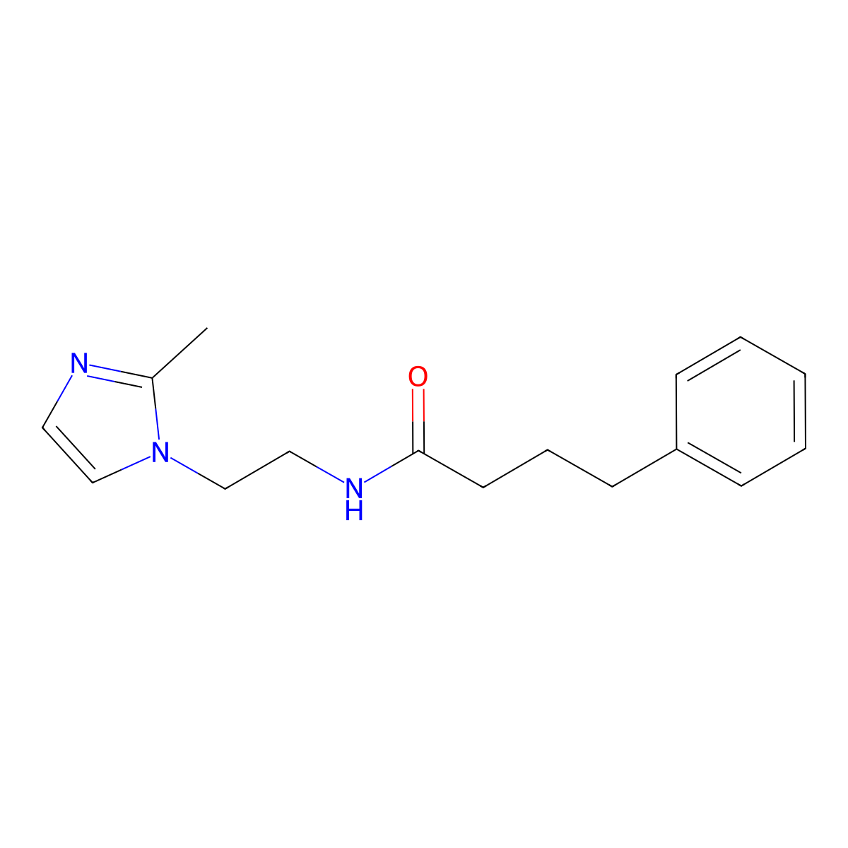 N-[2-(2-methyl-1H-imidazol-1-yl)ethyl]-4-phenylbutanamide molecular structure, CAS 1286717-81-4