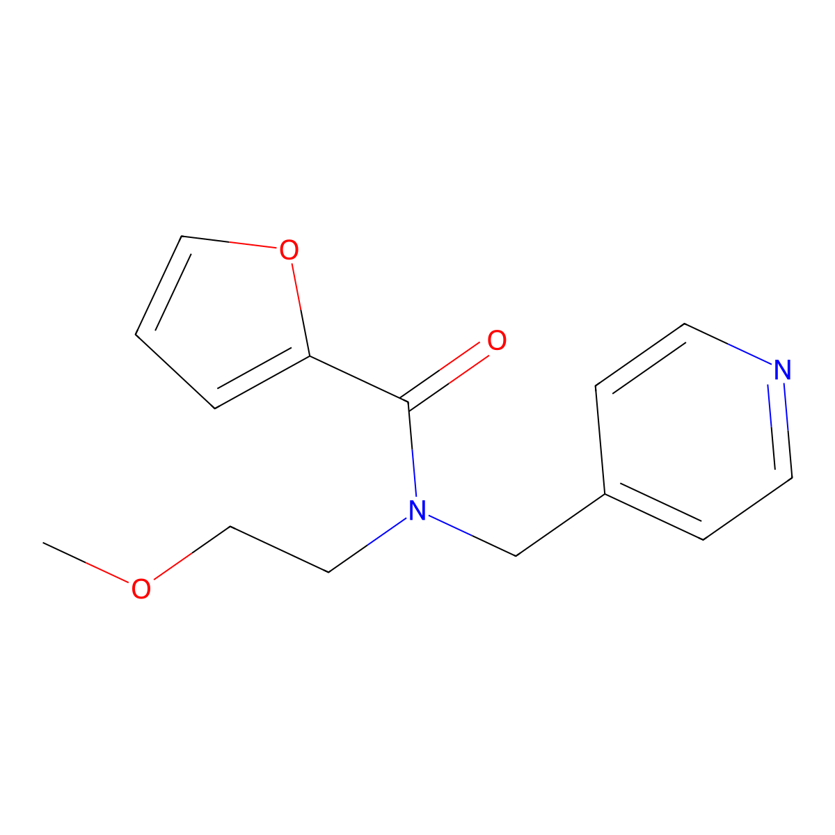 N-(2-methoxyethyl)-N-(pyridin-4-ylmethyl)furan-2-carboxamide molecular structure, CAS 1286718-24-8